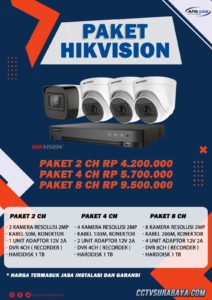 Paket Pasang CCTV Hikvisison