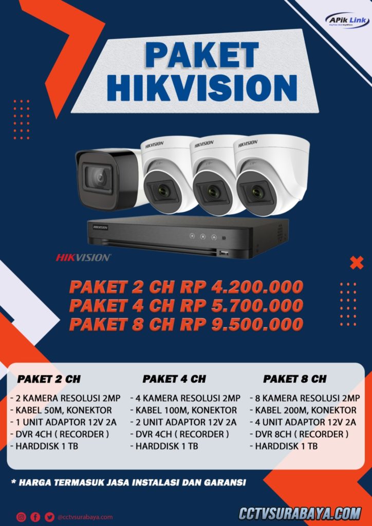 Paket Pasang CCTV Hikvisison