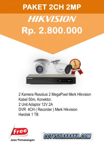 paket cctv hikvision 2 channel paket cctv hikvision 2 channel