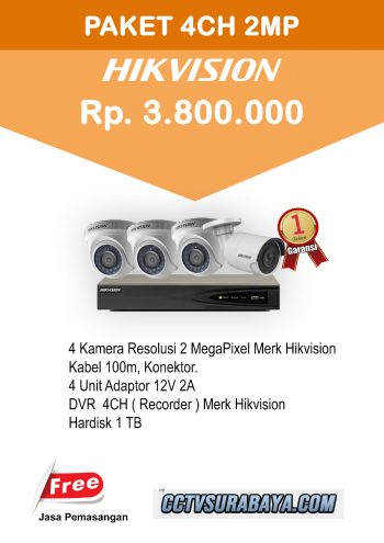 paket cctv hikvision 4 channel paket cctv hikvision 4 channel
